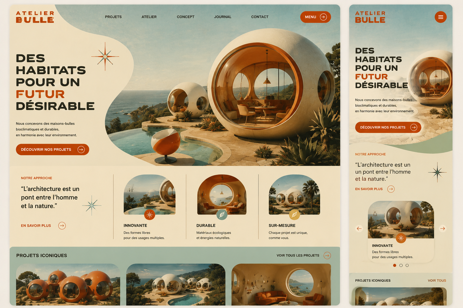 Aperçu du template Atelier Bulle