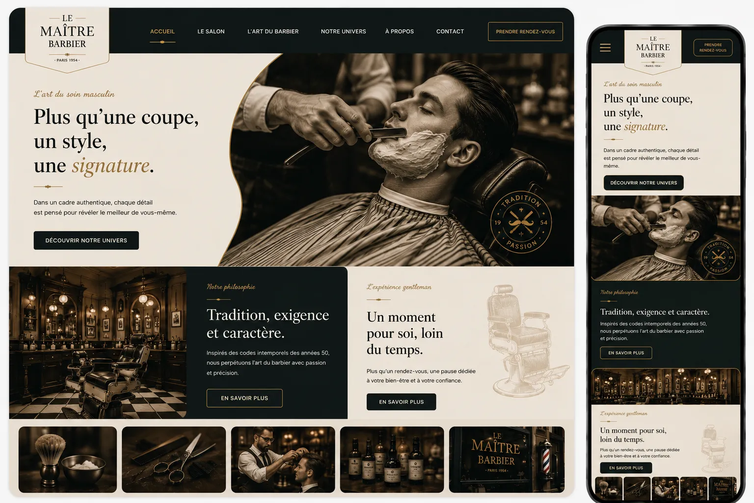 Aperçu du template L’Atelier du Barbier