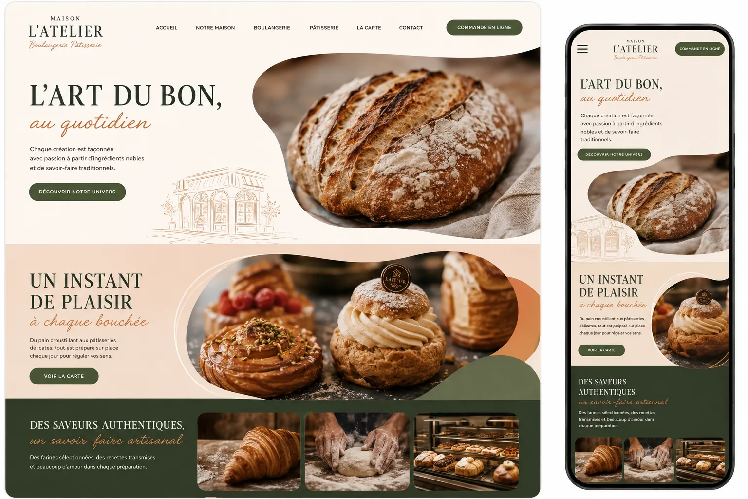 Aperçu du template Maison L'Atelier — Boulangerie