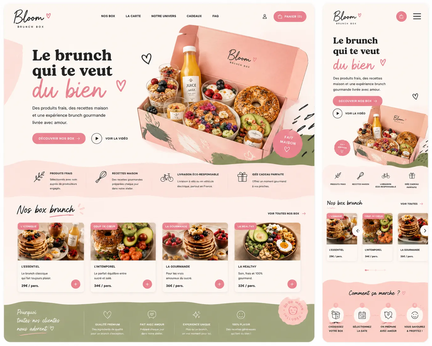 Aperçu du template Bloom Brunch Box