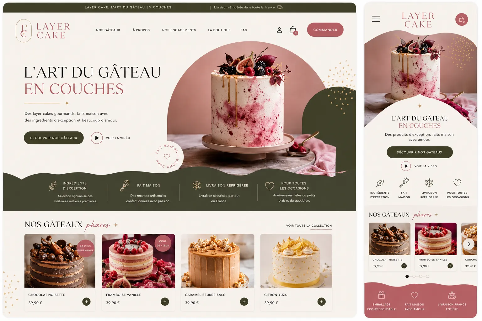 Aperçu du template Layer Cake — Fun & Bold