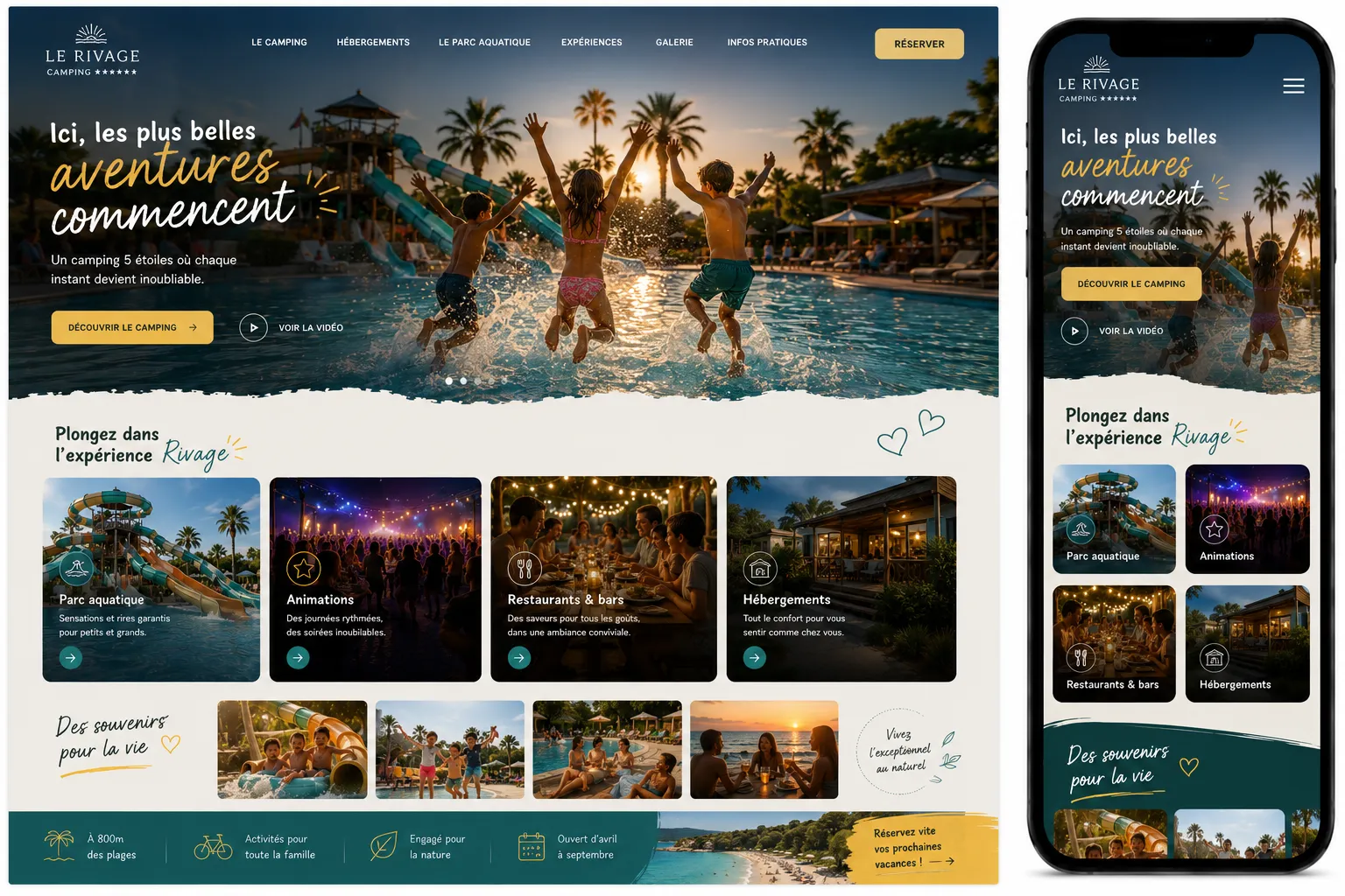Aperçu du template Camping aventure