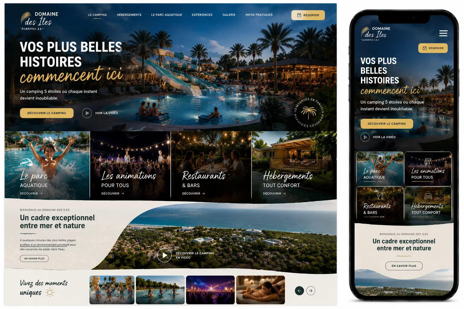 Aperçu du template Camping premium