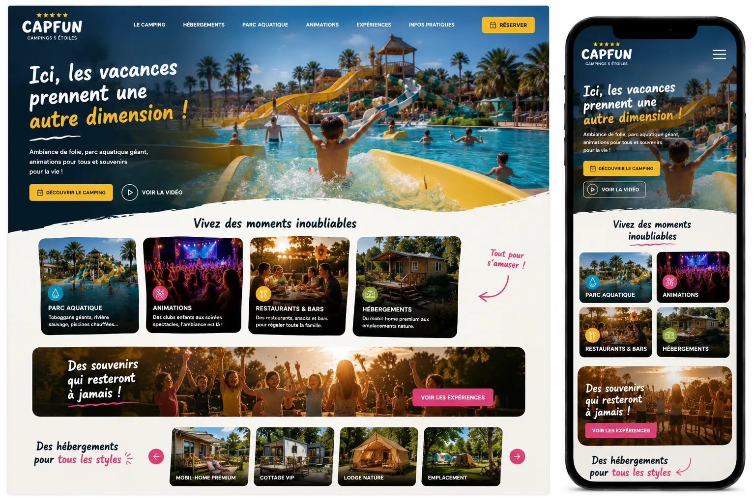 Aperçu du template Camping familial