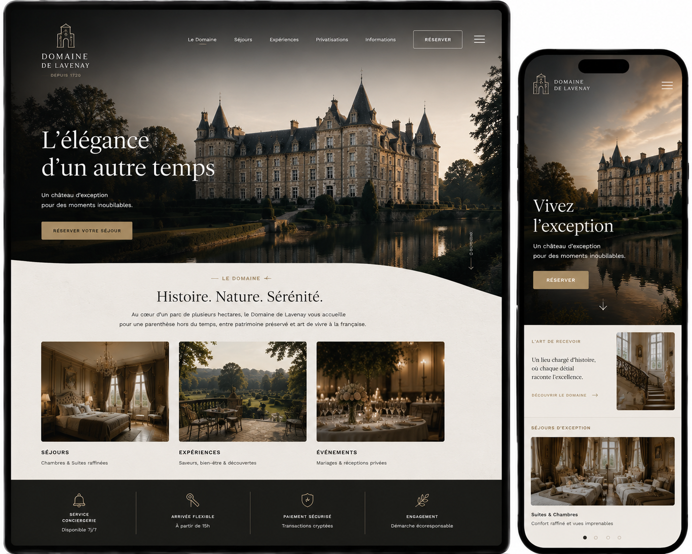 Aperçu du template Château & Domaine
