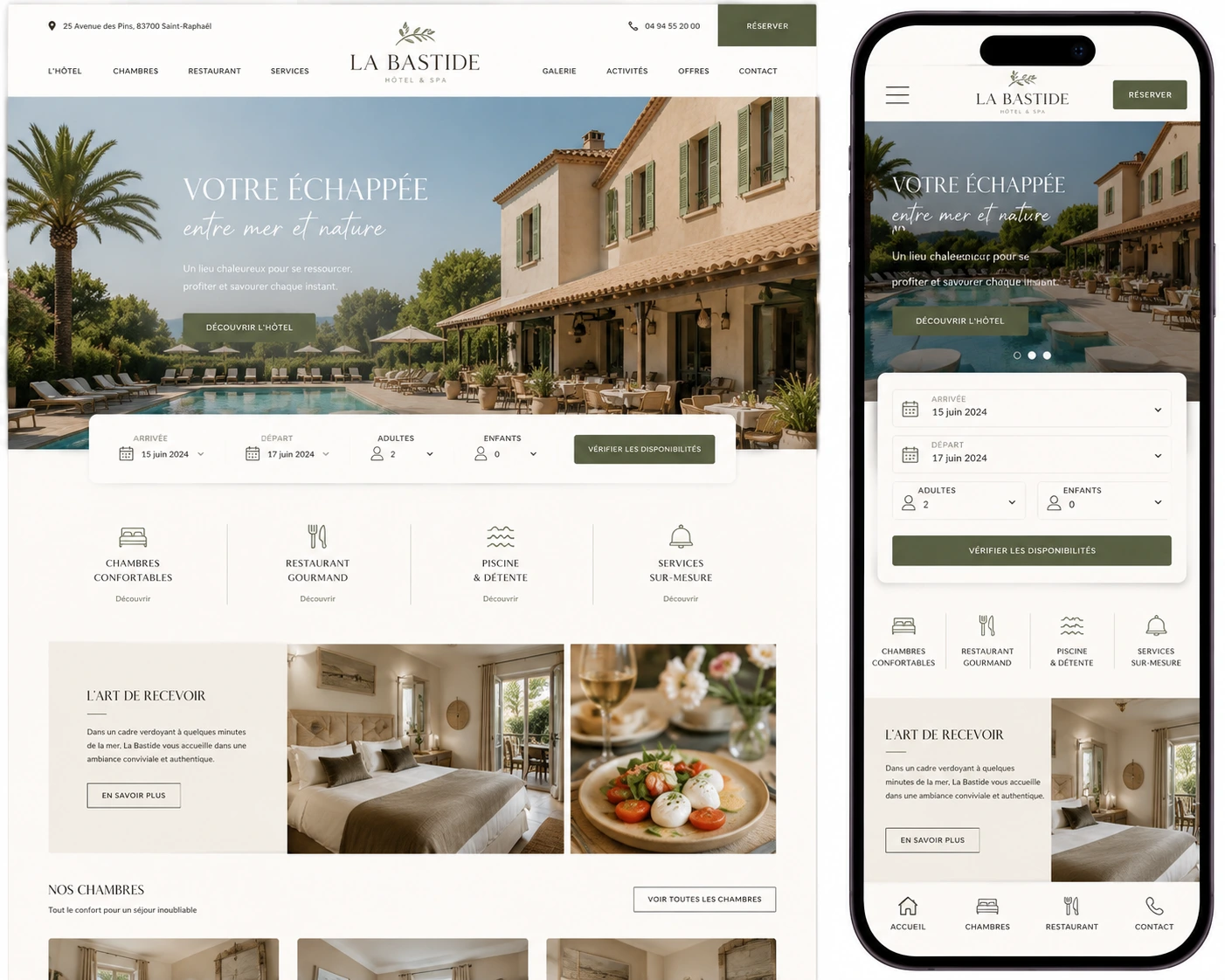 Aperçu du template Hôtel & Spa