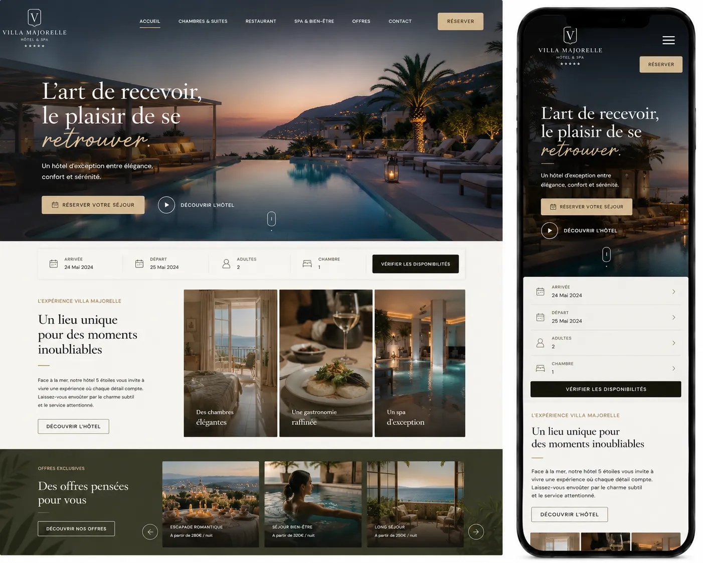 Aperçu du template Hôtel moderne