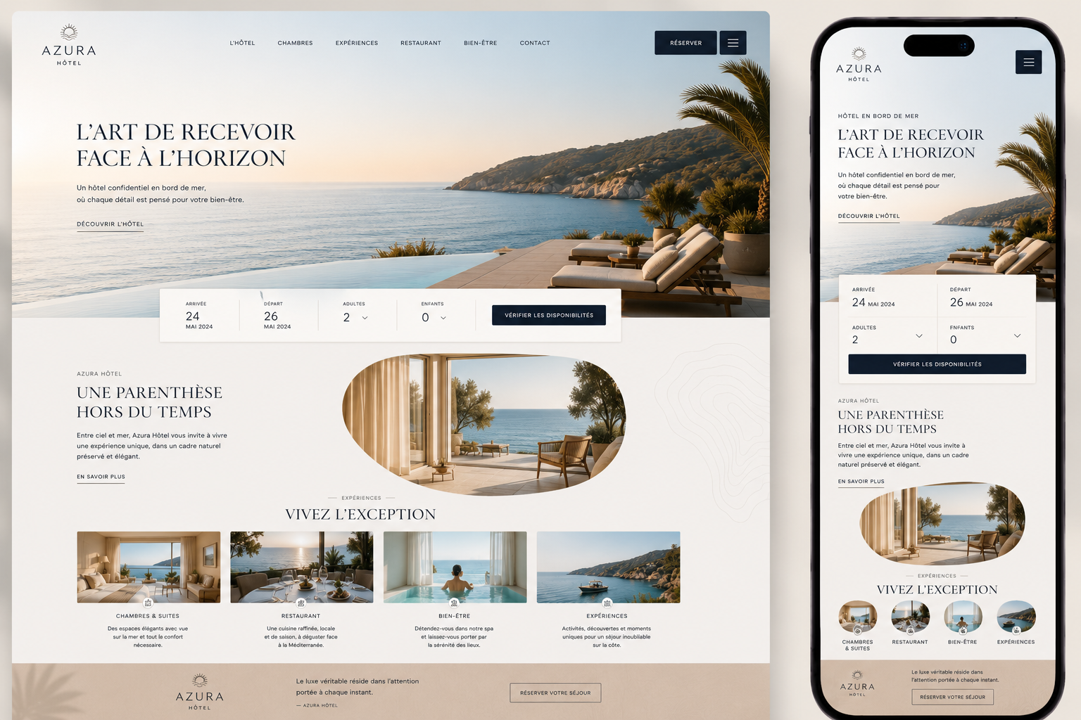 Aperçu du template Hôtel de la Plage