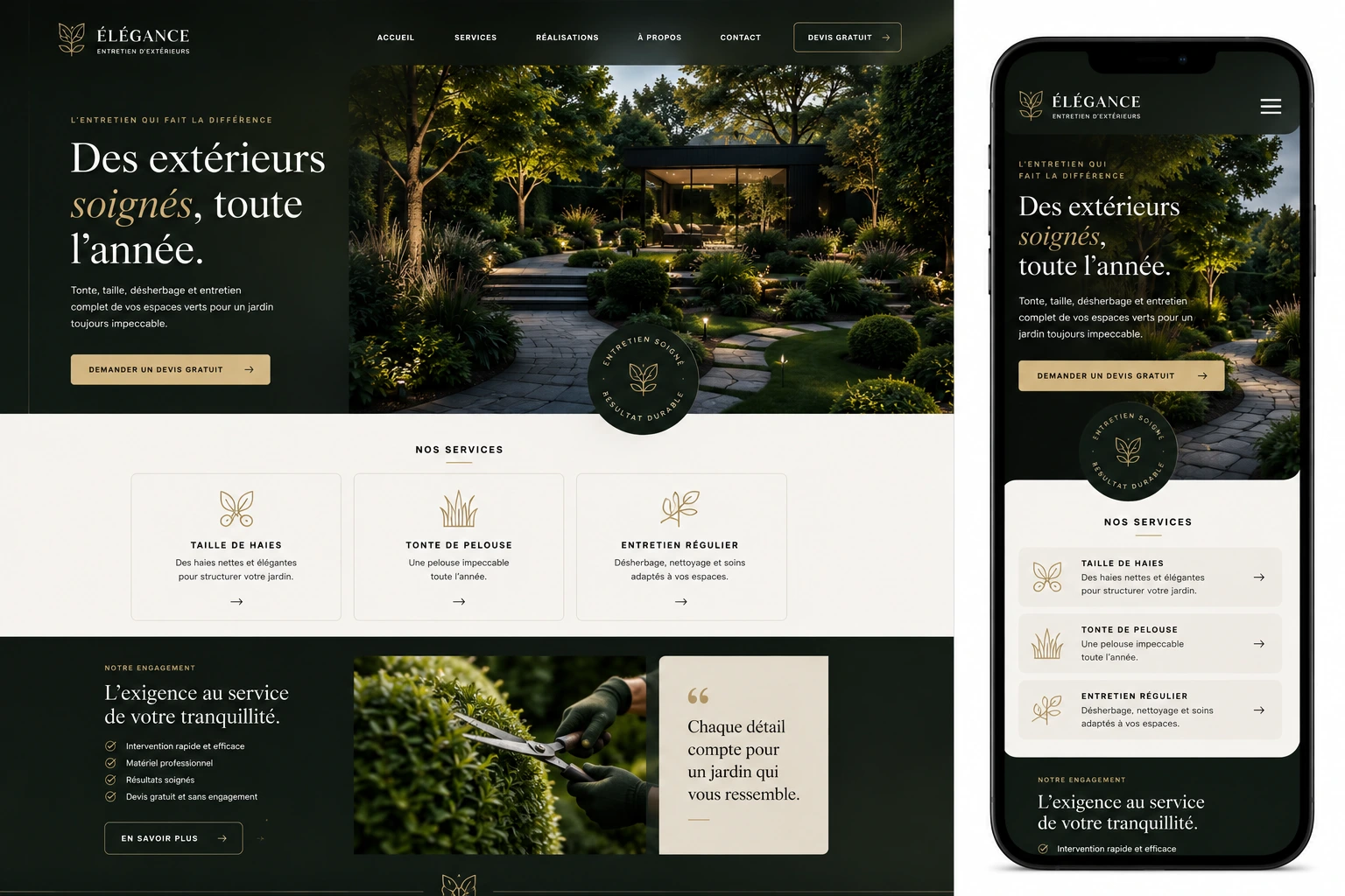 Aperçu du template Artisan Paysagiste