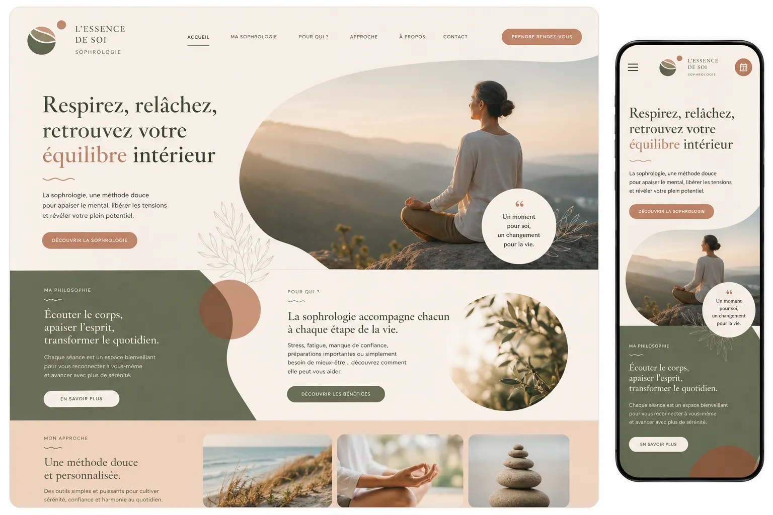 Aperçu du template Harmonie & Vous