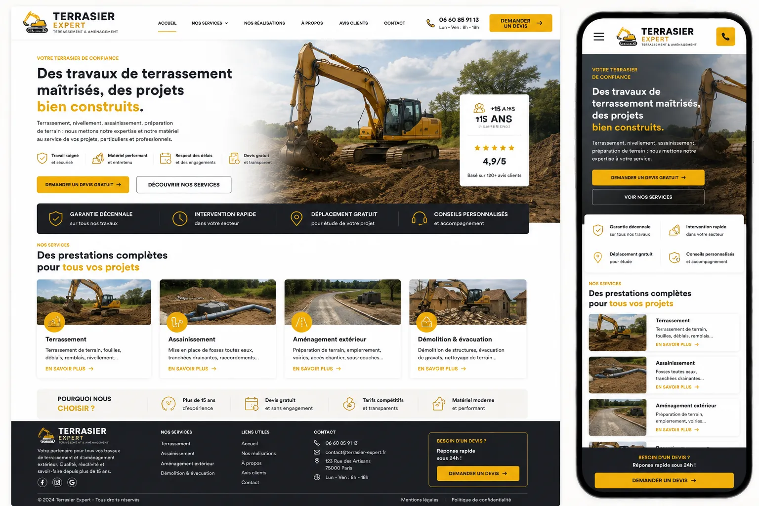 Aperçu du template Terrasier Expert