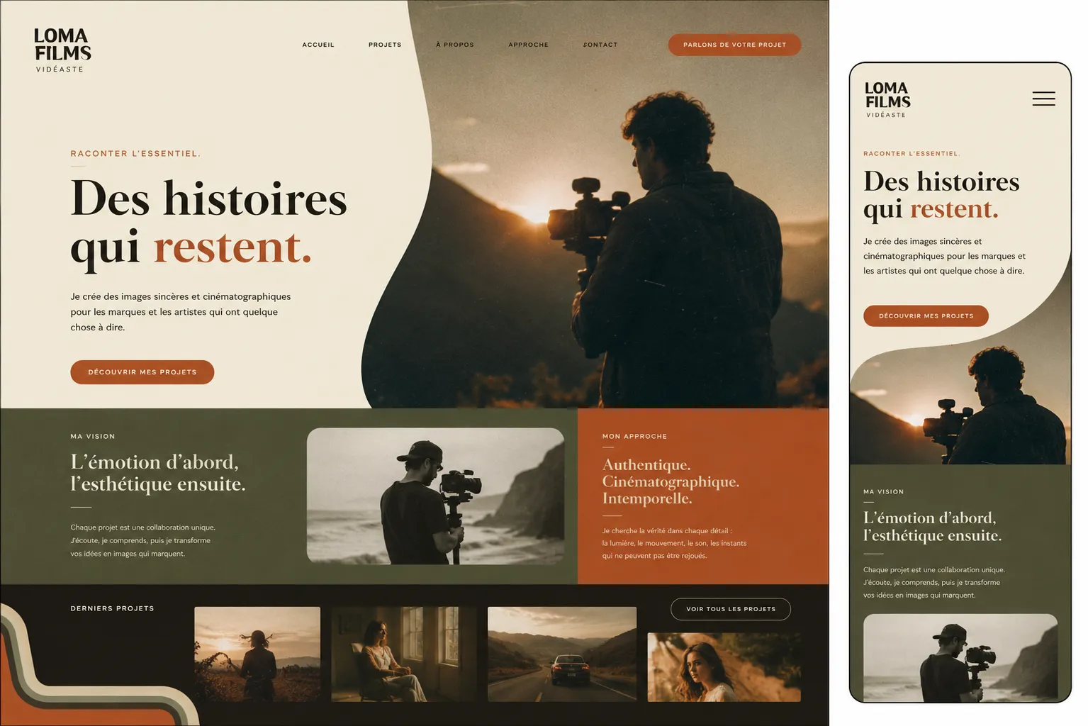 Aperçu du template Frame Stories
