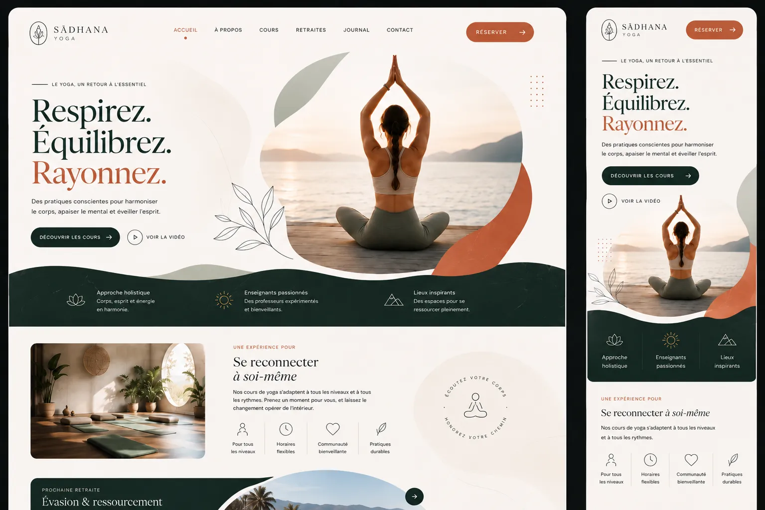 Aperçu du template Ānanta Yoga